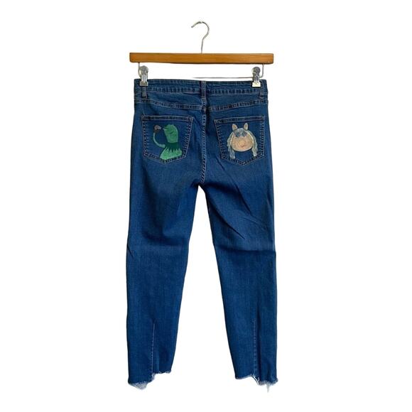Romeo & Juliet Couture M skinny jeans Kermit the Frog and Miss Piggy The Muppets - Picture 1 of 7